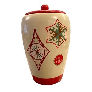 Vintage Coca-Cola Retro Glass Canister or Cookie Jar Coke Collectors